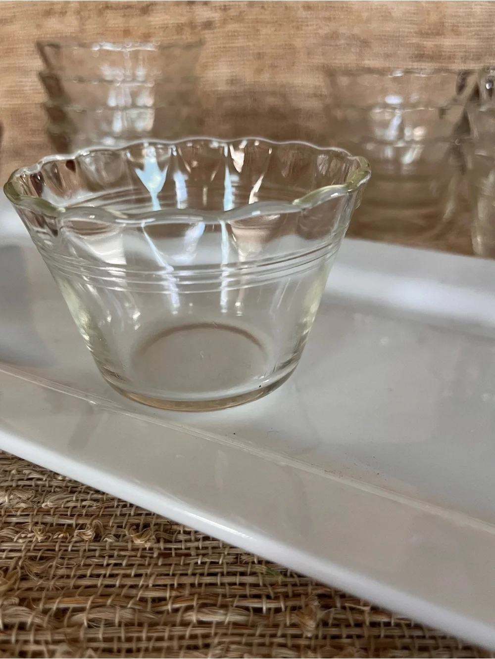 Pyrex Clear Glass Scalloped Edge Dessert Cups - Set of 11